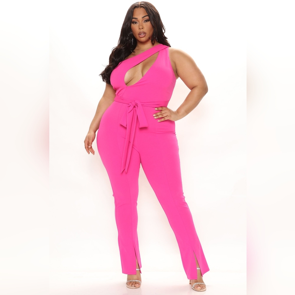 Fashion Nova Timeless Love Jumpsuit - Hot Pink